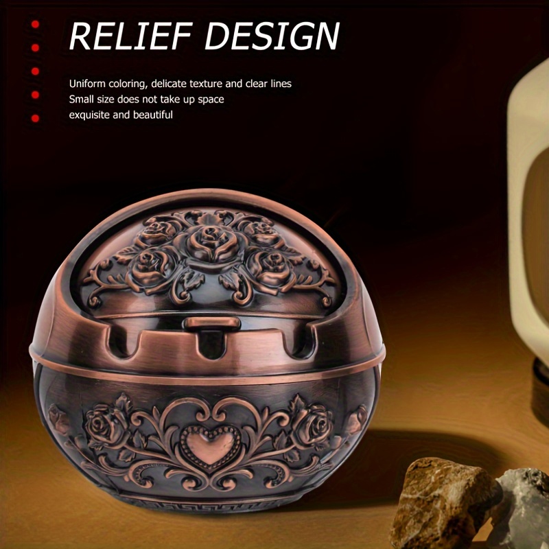 1pc Metal Ashtray, Smoking Win - Vape Decoration 评论和价格